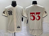 Men's Texas Rangers #53 Adolis Garcia Cream 2023 City Connect Flex Base Stitched Jersey,baseball caps,new era cap wholesale,wholesale hats